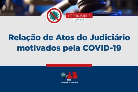 [Relação de Atos do Judiciário motivados pela Covid-19]