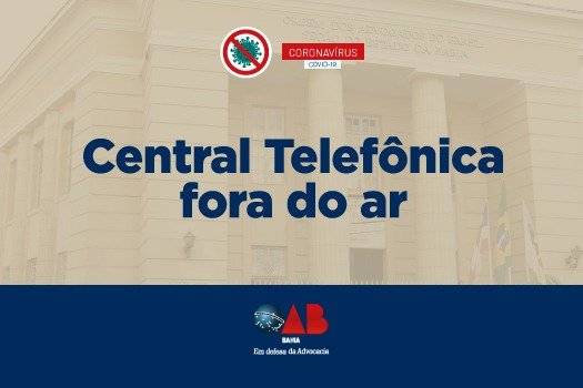 [Central Telefônica temporariamente fora do ar]