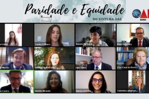 [Em evento on-line, OAB-BA debate Paridade e Equidade no Sistema OAB]