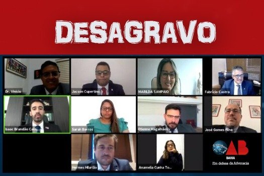 [Advogado Isaac Brandão é desagravado em sessão virtual]