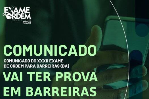 [Prefeitura reconsidera e Barreiras terá prova do Exame de Ordem neste domingo (13) ]