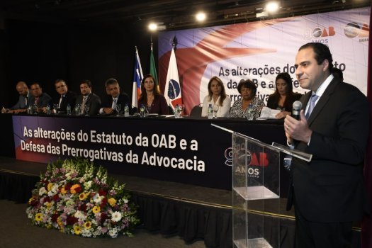 [Simonetti participou de evento da OAB-BA sobre prerrogativas e mudanças no Estatuto da Advocacia]