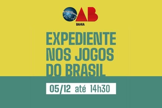 [Expediente da OAB-BA se encerra às 14h30 nesta segunda (5)]