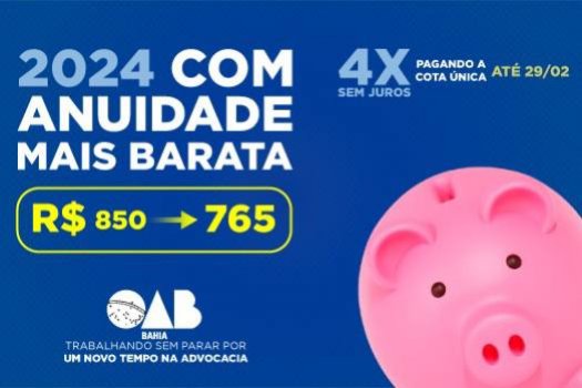 [OAB-BA disponibiliza boletos on-line para pagamento da anuidade de 2024]