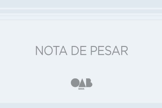 [Nota de pesar pelo falecimento do advogado José Carlos Santana Dias]